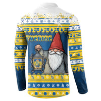 Sweden Christmas Button Sweatshirt Tomte God Jul - Wonder Print Shop