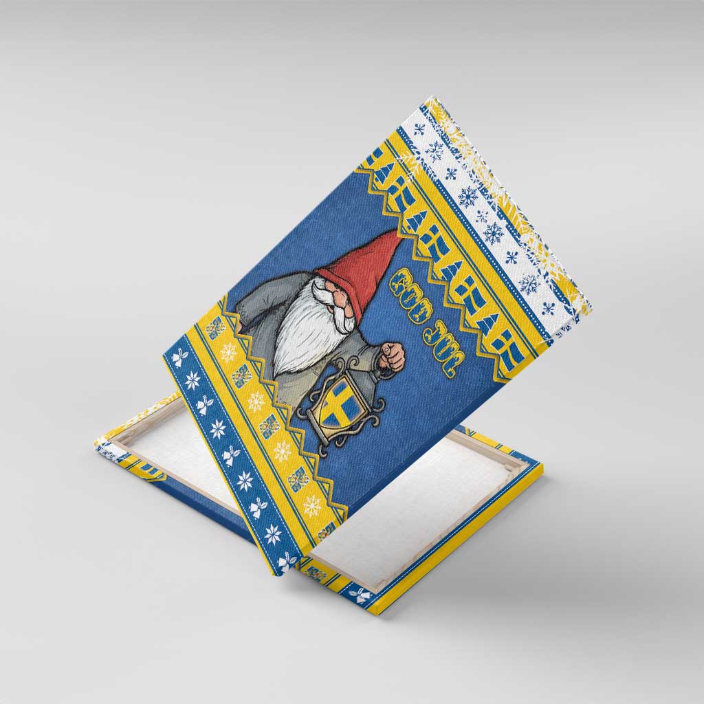 Sweden Christmas Canvas Wall Art Tomte God Jul - Wonder Print Shop