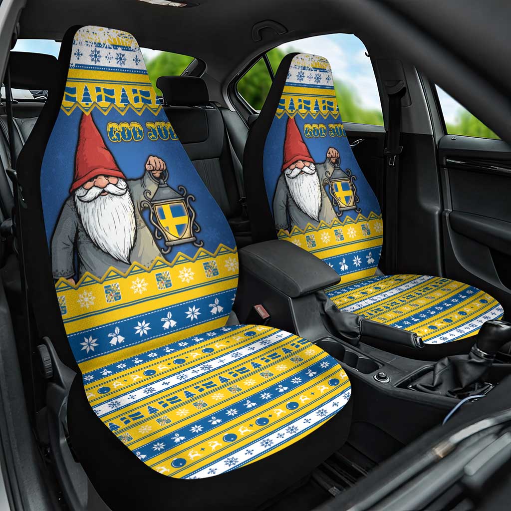 Sweden Christmas Car Seat Cover Tomte God Jul - Wonder Print Shop