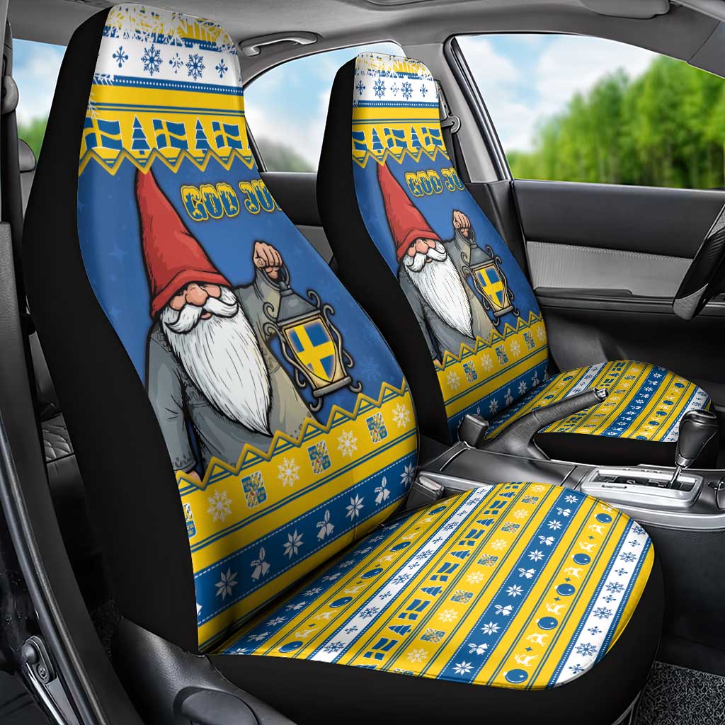 Sweden Christmas Car Seat Cover Tomte God Jul - Wonder Print Shop
