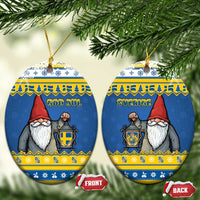 Sweden Christmas Ceramic Ornament Tomte God Jul - Wonder Print Shop
