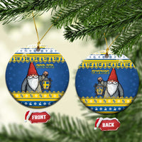 Sweden Christmas Ceramic Ornament Tomte God Jul - Wonder Print Shop
