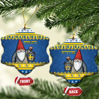 Sweden Christmas Ceramic Ornament Tomte God Jul - Wonder Print Shop