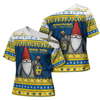 Sweden Christmas Cross Shoulder Shirt Tomte God Jul - Wonder Print Shop