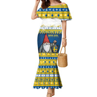 Sweden Christmas Family Matching Mermaid Dress and Hawaiian Shirt Tomte God Jul - Wonder Print Shop