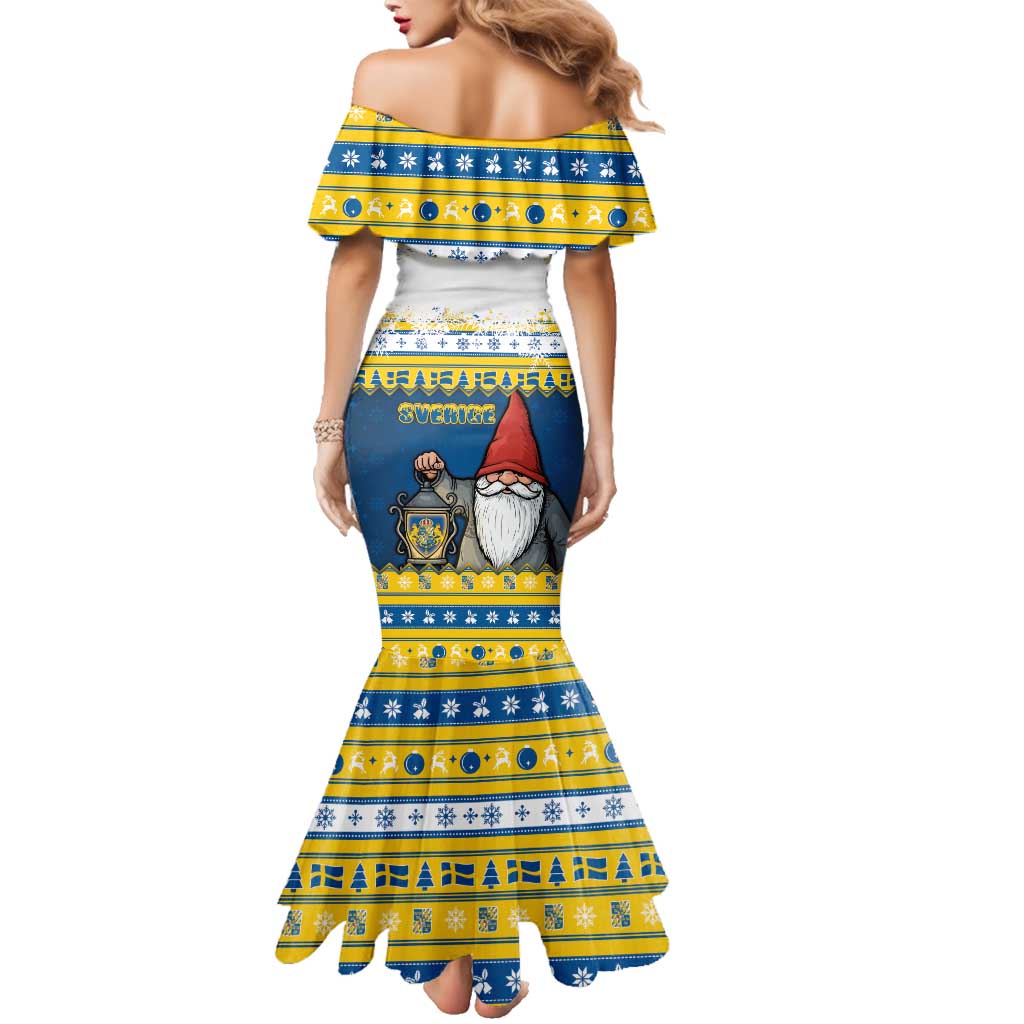 Sweden Christmas Family Matching Mermaid Dress and Hawaiian Shirt Tomte God Jul - Wonder Print Shop