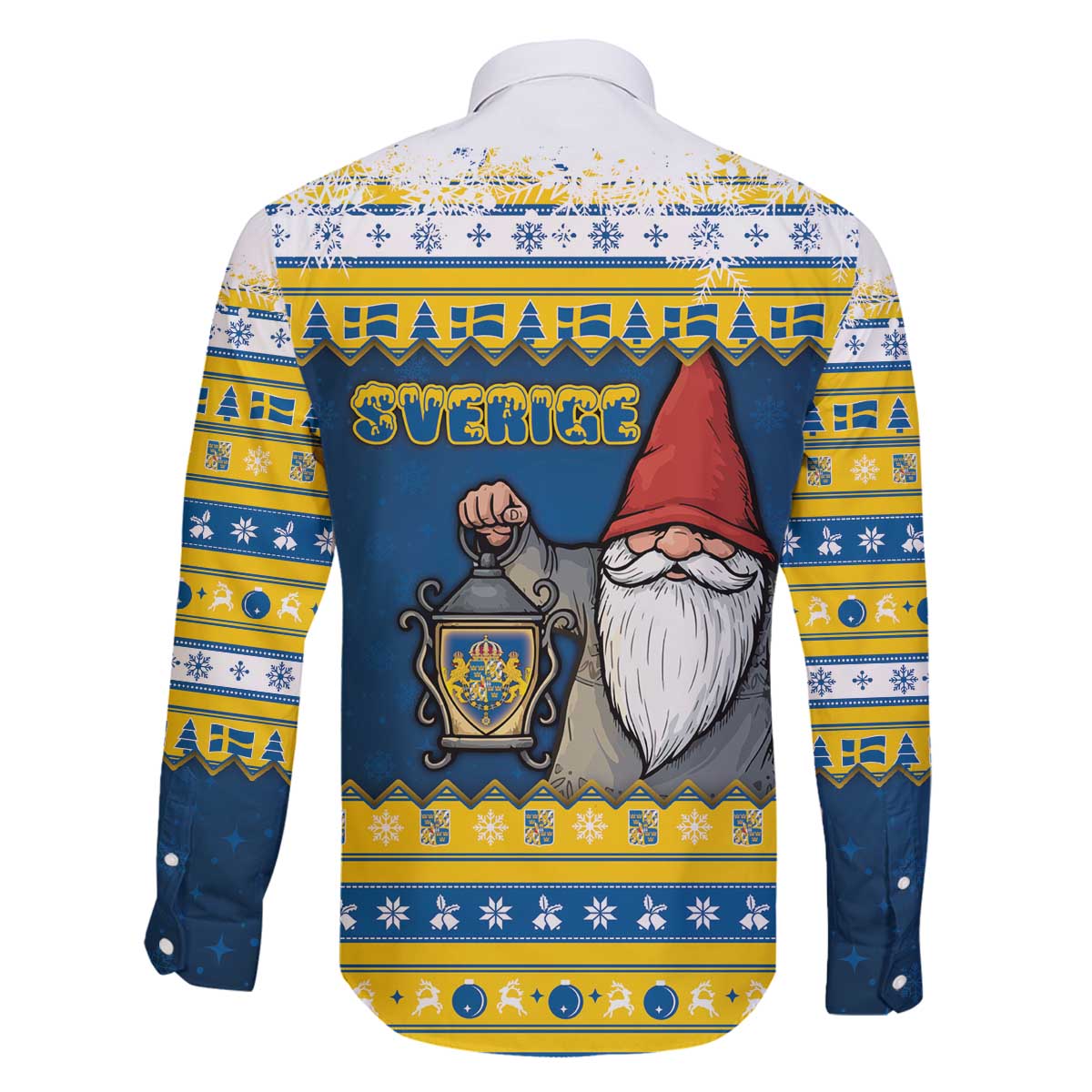 Sweden Christmas Family Matching Off The Shoulder Long Sleeve Dress and Hawaiian Shirt Tomte God Jul - Wonder Print Shop