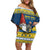 Sweden Christmas Family Matching Off Shoulder Short Dress and Hawaiian Shirt Tomte God Jul - Wonder Print Shop