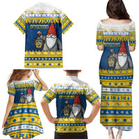 Sweden Christmas Family Matching Puletasi and Hawaiian Shirt Tomte God Jul - Wonder Print Shop