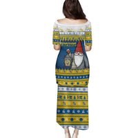 Sweden Christmas Family Matching Puletasi and Hawaiian Shirt Tomte God Jul - Wonder Print Shop