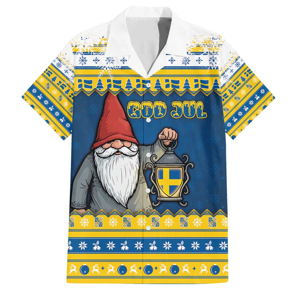 Sweden Christmas Family Matching Summer Maxi Dress and Hawaiian Shirt Tomte God Jul - Wonder Print Shop
