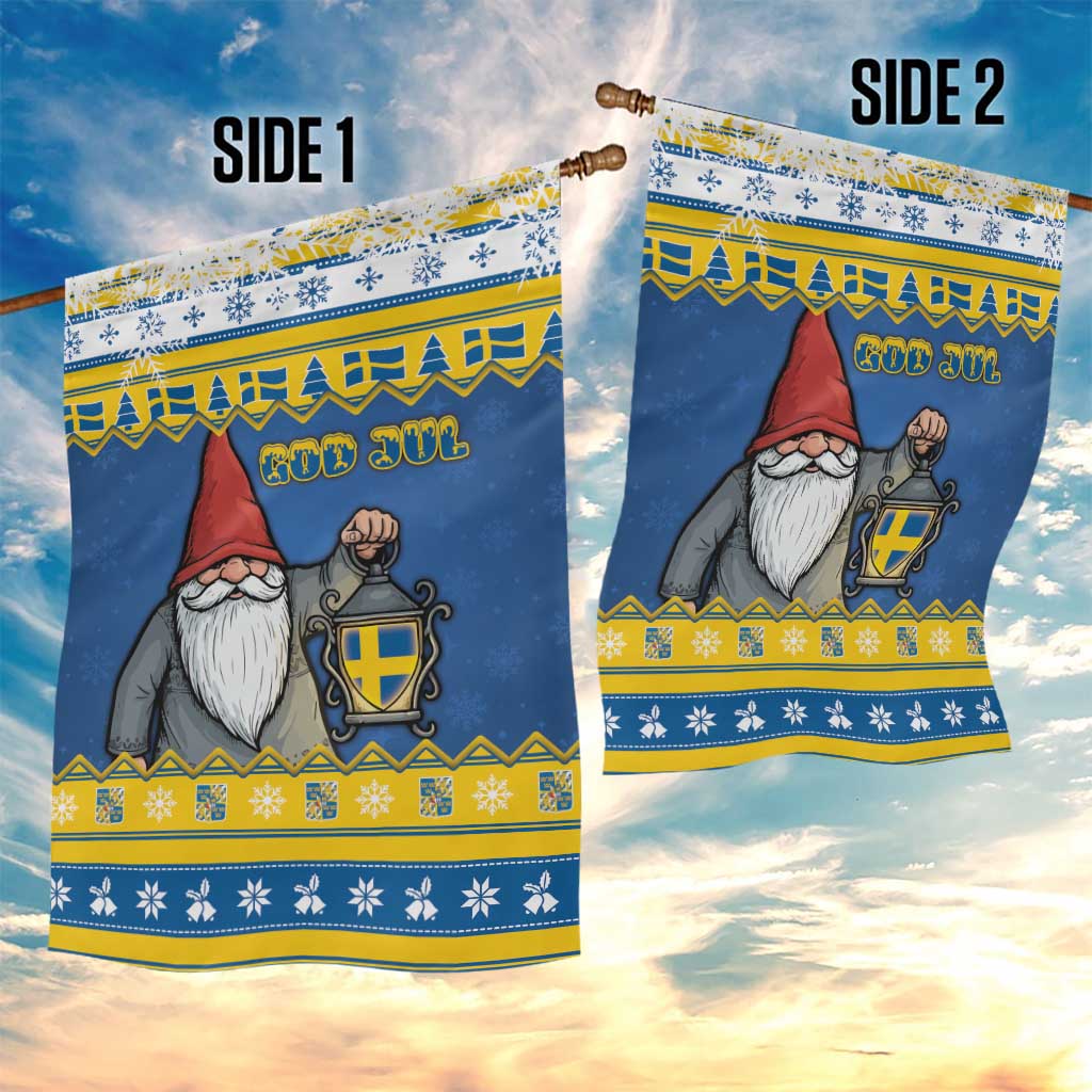 Sweden Christmas Garden Flag Tomte God Jul - Wonder Print Shop