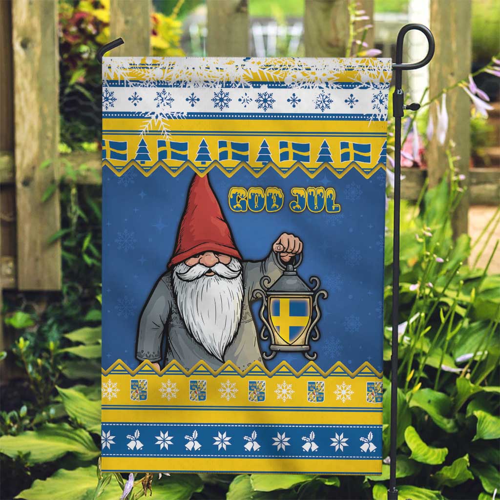 Sweden Christmas Garden Flag Tomte God Jul - Wonder Print Shop