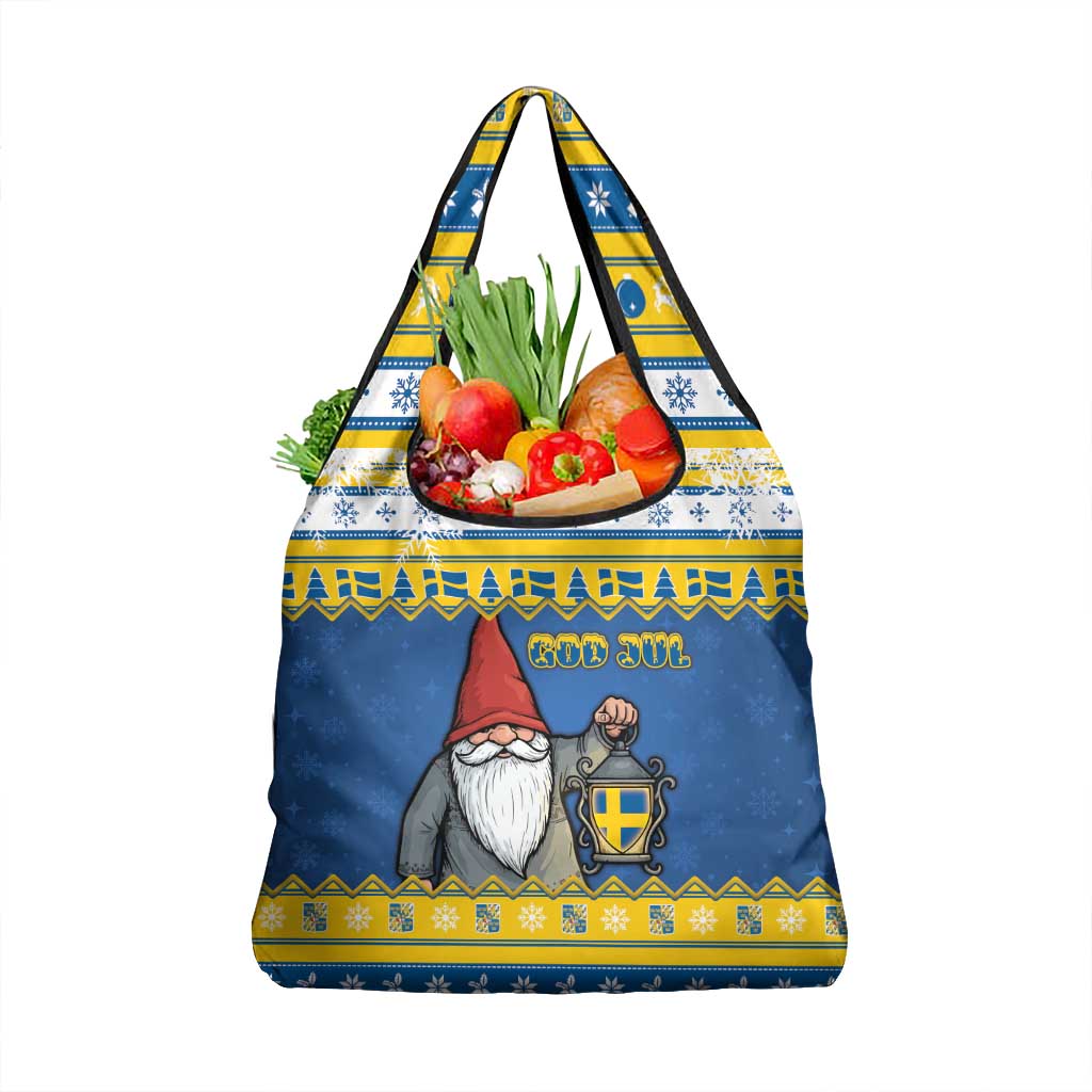 Sweden Christmas Grocery Bag Tomte God Jul - Wonder Print Shop