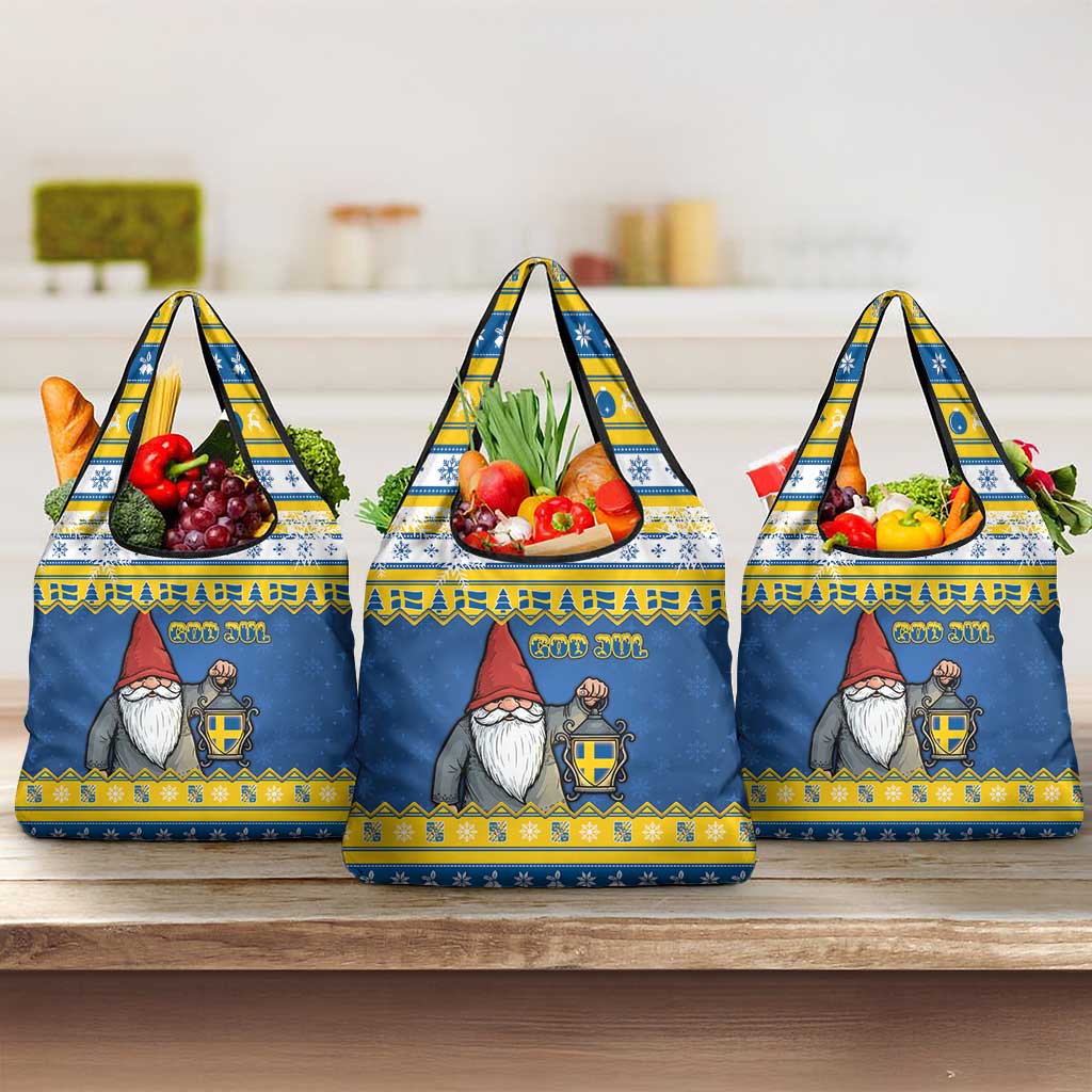 Sweden Christmas Grocery Bag Tomte God Jul - Wonder Print Shop
