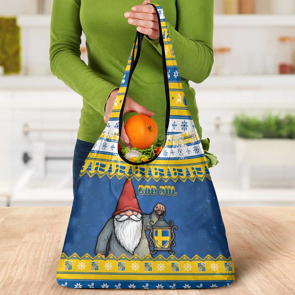 Sweden Christmas Grocery Bag Tomte God Jul - Wonder Print Shop