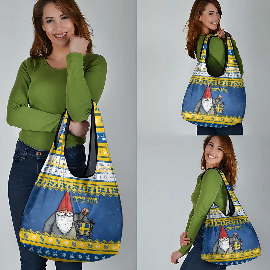 Sweden Christmas Grocery Bag Tomte God Jul - Wonder Print Shop
