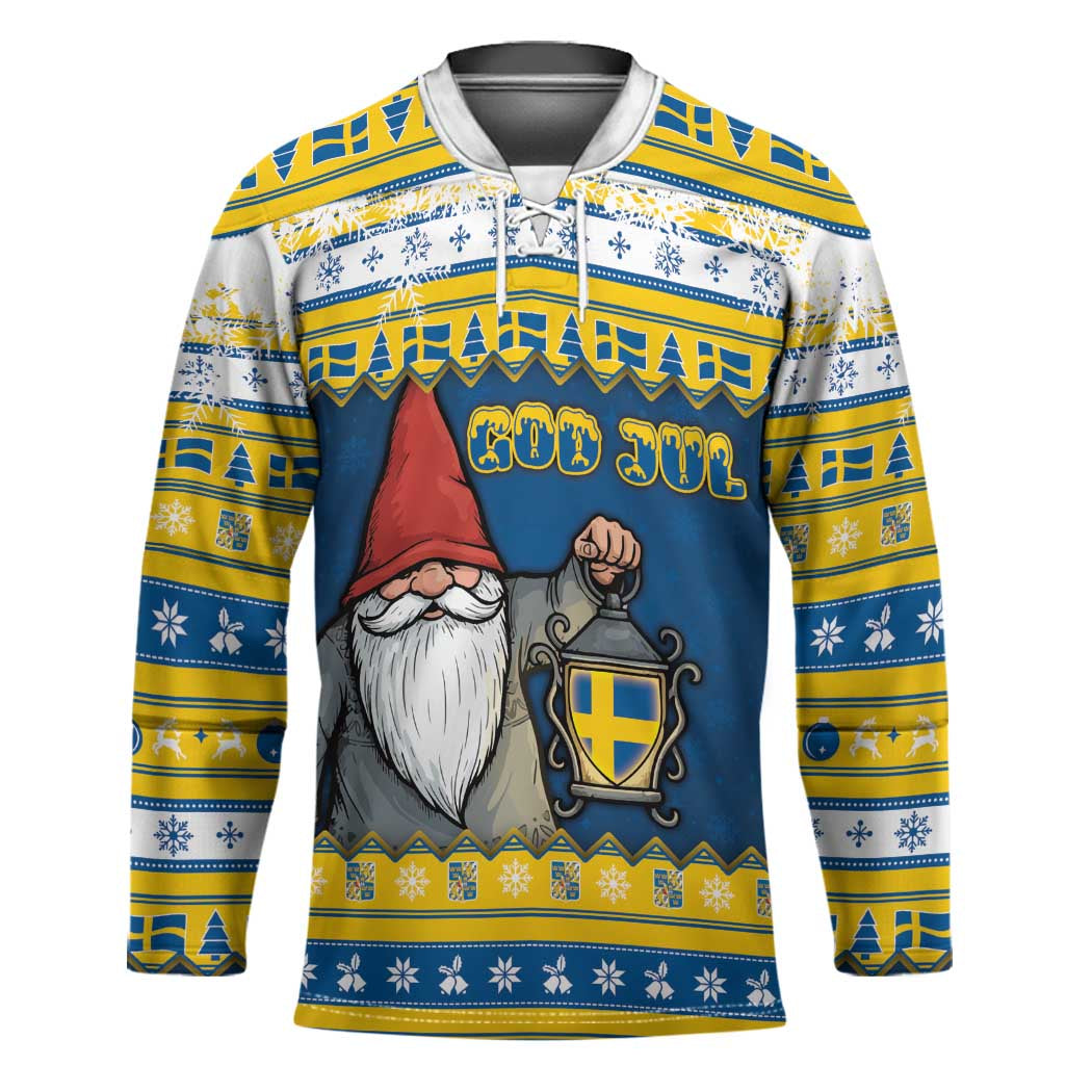 Sweden Christmas Hockey Jersey Tomte God Jul - Wonder Print Shop