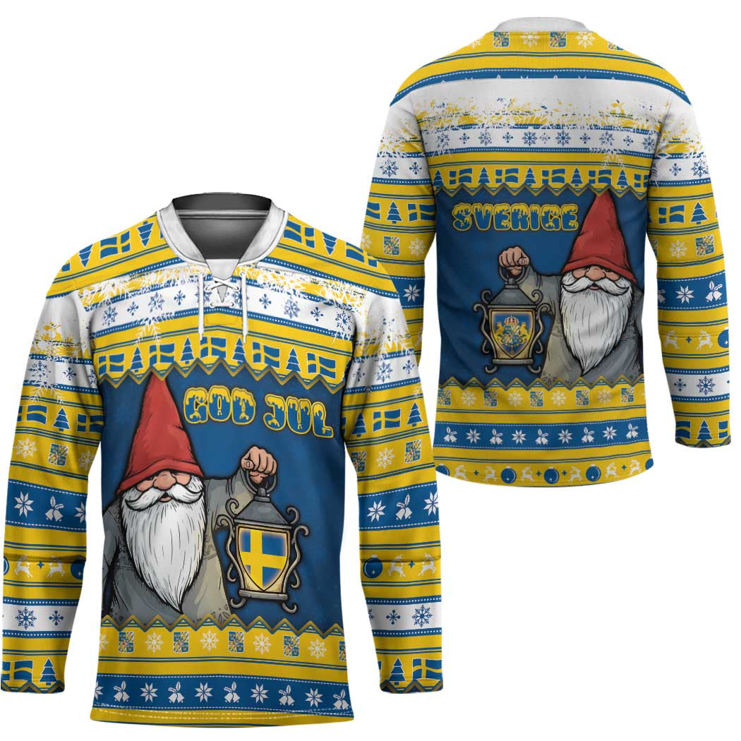 Sweden Christmas Hockey Jersey Tomte God Jul - Wonder Print Shop