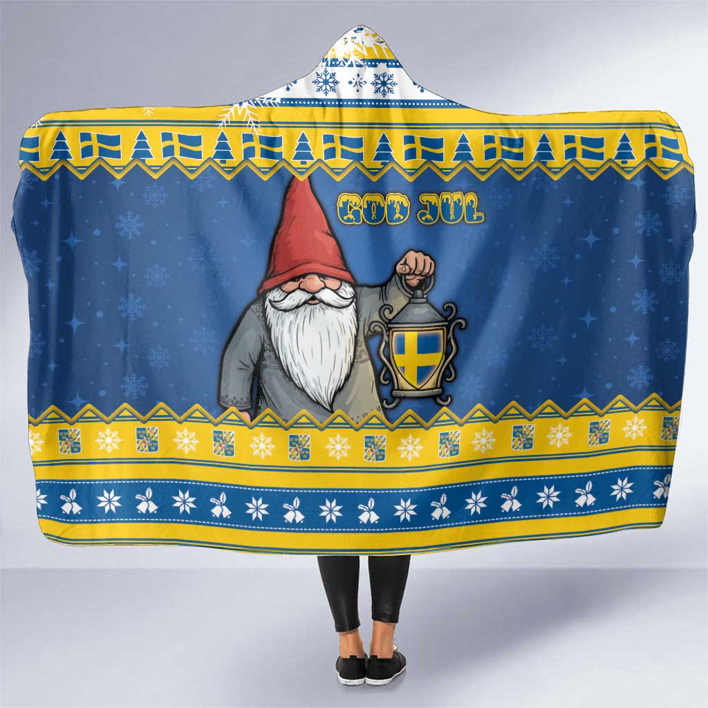 Sweden Christmas Hooded Blanket Tomte God Jul - Wonder Print Shop