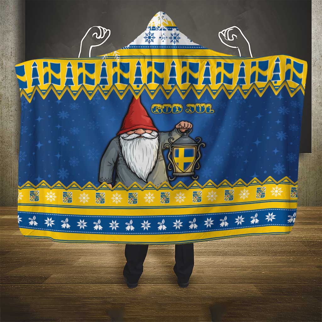 Sweden Christmas Hooded Blanket Tomte God Jul - Wonder Print Shop