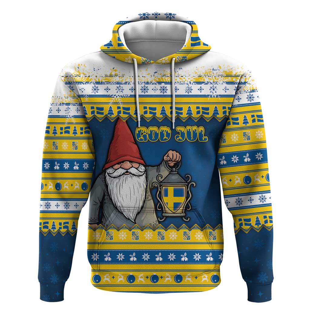 Sweden Christmas Hoodie Tomte God Jul - Wonder Print Shop