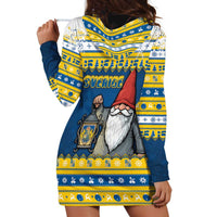 Sweden Christmas Hoodie Dress Tomte God Jul - Wonder Print Shop