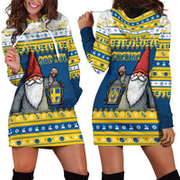 Sweden Christmas Hoodie Dress Tomte God Jul - Wonder Print Shop