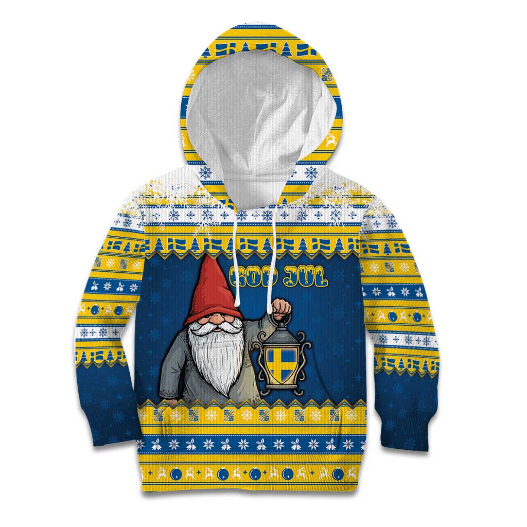 Sweden Christmas Kid Hoodie Tomte God Jul - Wonder Print Shop