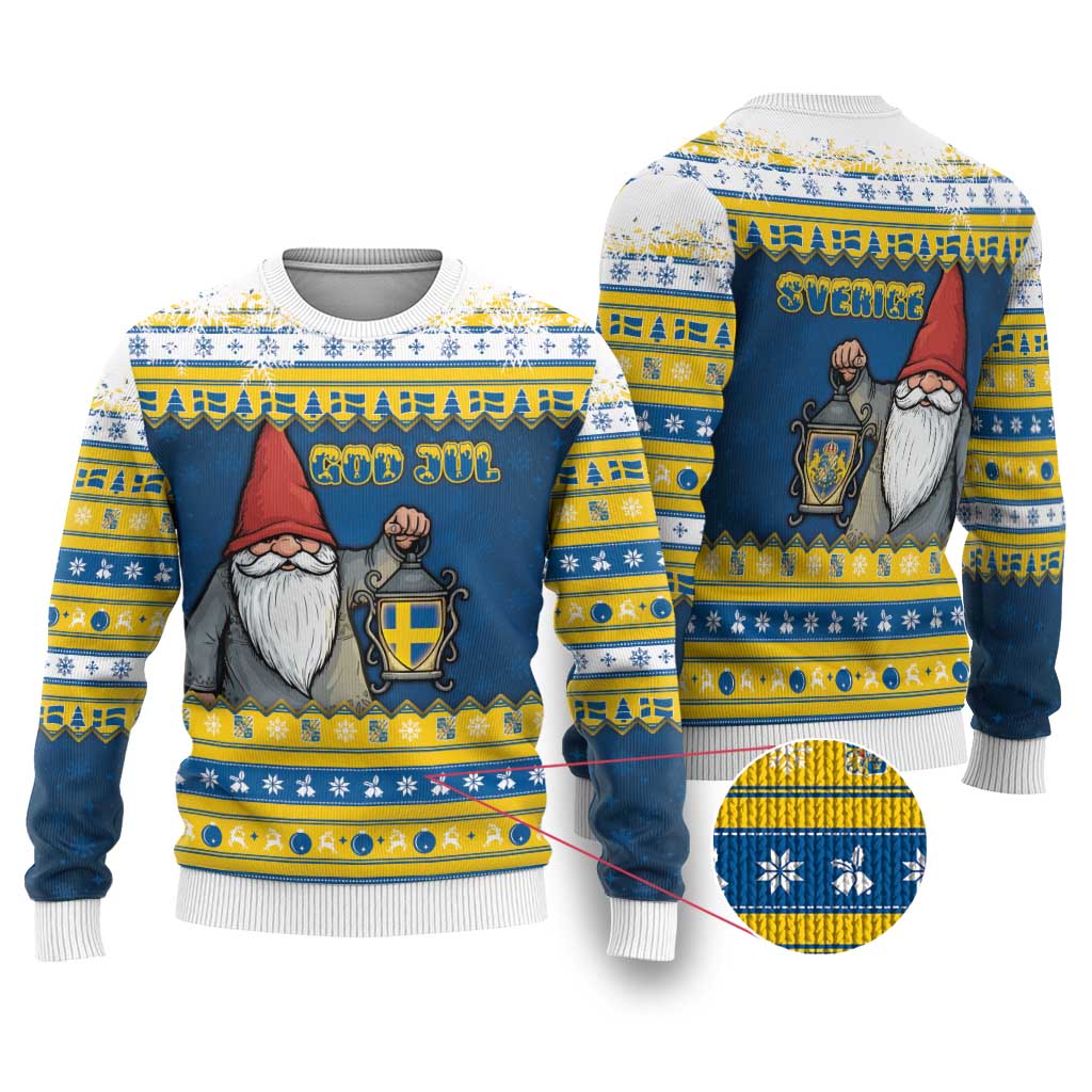 Sweden Christmas Ugly Christmas Sweater Tomte God Jul - Wonder Print Shop