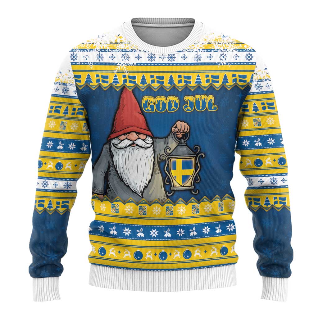 Sweden Christmas Ugly Christmas Sweater Tomte God Jul - Wonder Print Shop