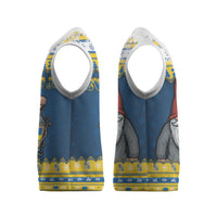 Sweden Christmas Knitted V-Neck Vest Tomte God Jul - Wonder Print Shop