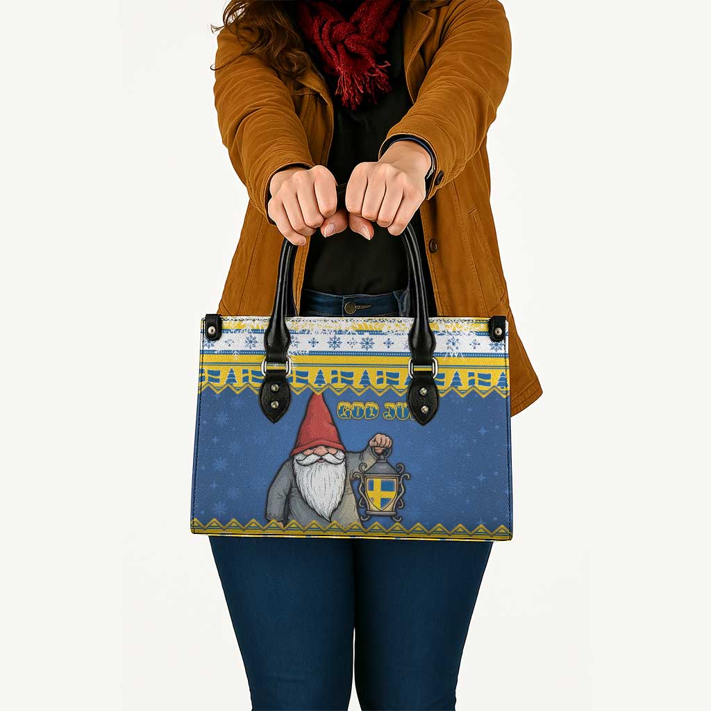 Sweden Christmas Leather Bag Tomte God Jul - Wonder Print Shop