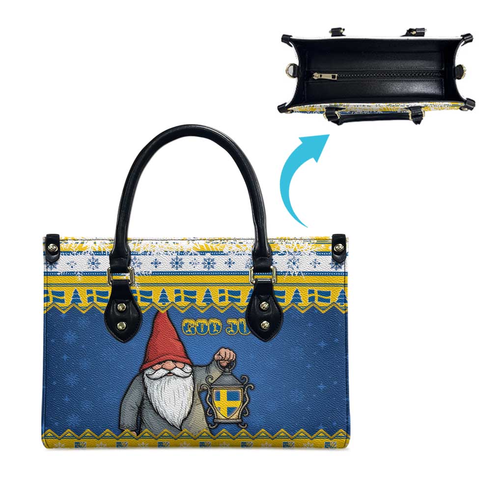 Sweden Christmas Leather Bag Tomte God Jul - Wonder Print Shop