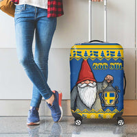 Sweden Christmas Luggage Cover Tomte God Jul - Wonder Print Shop
