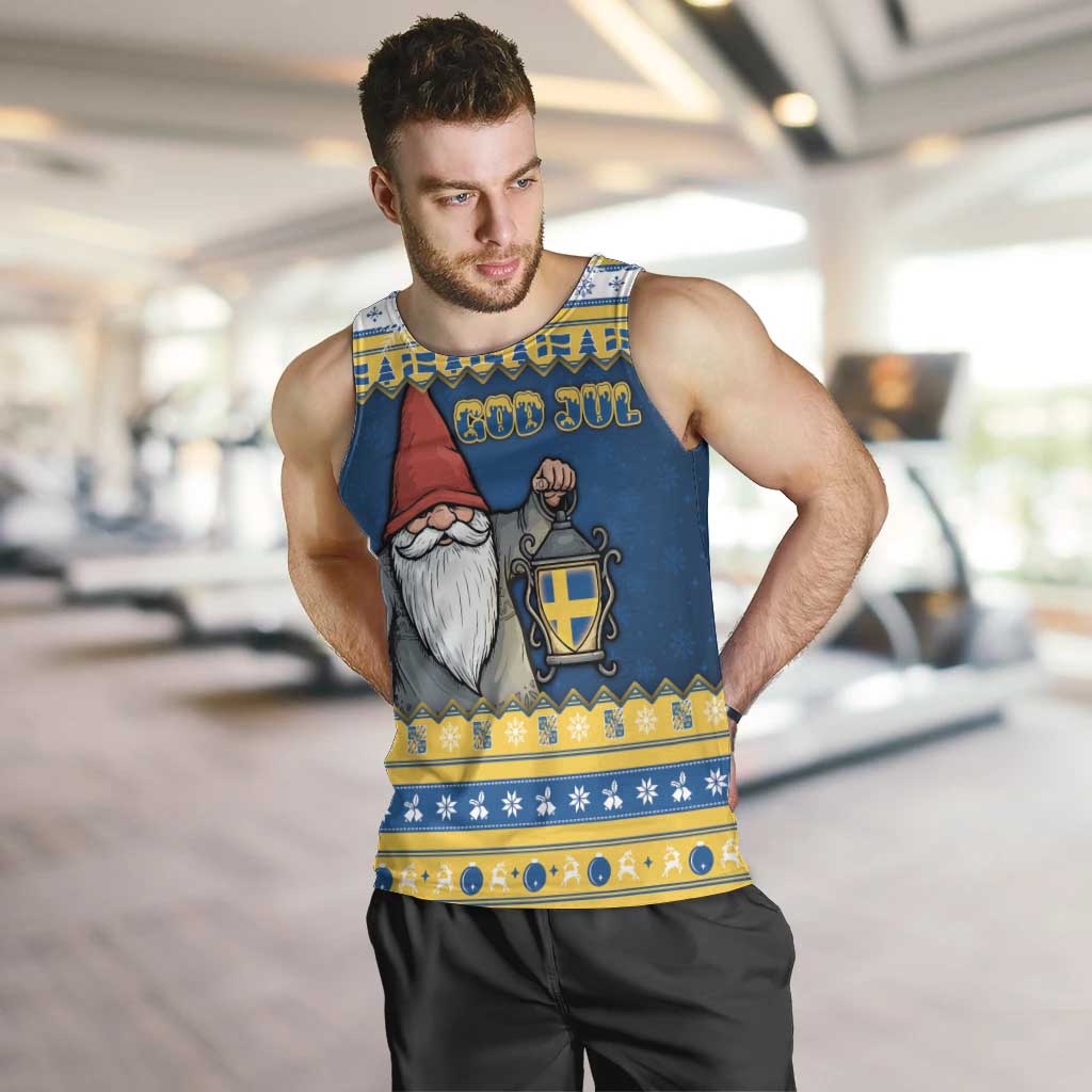Sweden Christmas Men Tank Top Tomte God Jul - Wonder Print Shop