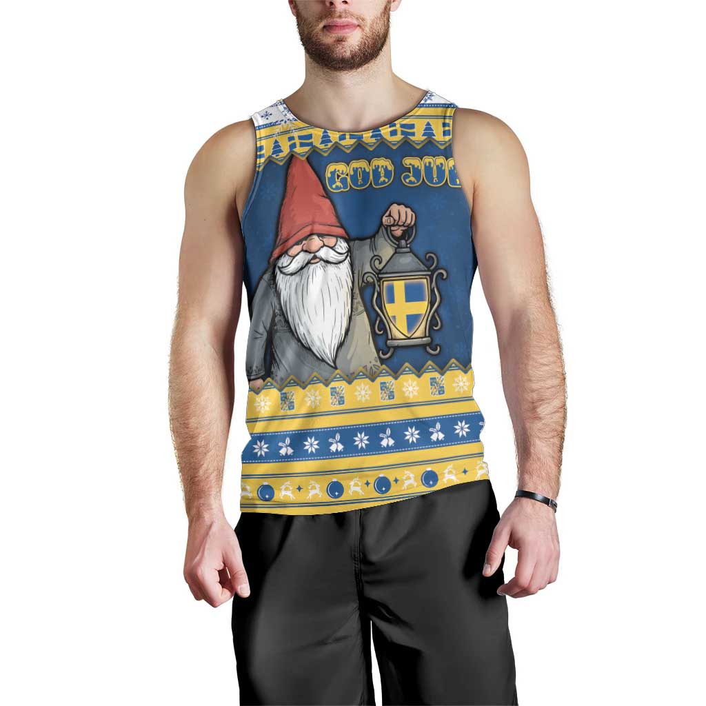 Sweden Christmas Men Tank Top Tomte God Jul - Wonder Print Shop