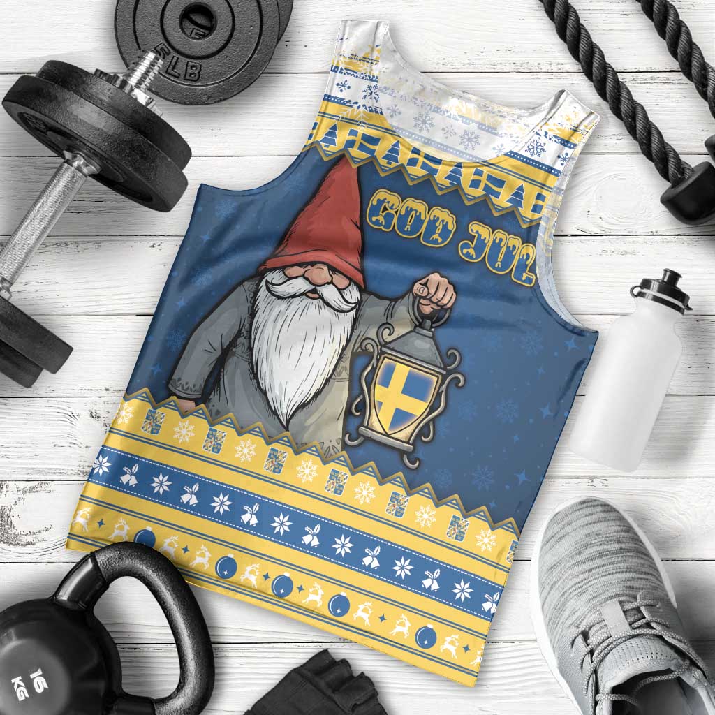 Sweden Christmas Men Tank Top Tomte God Jul - Wonder Print Shop