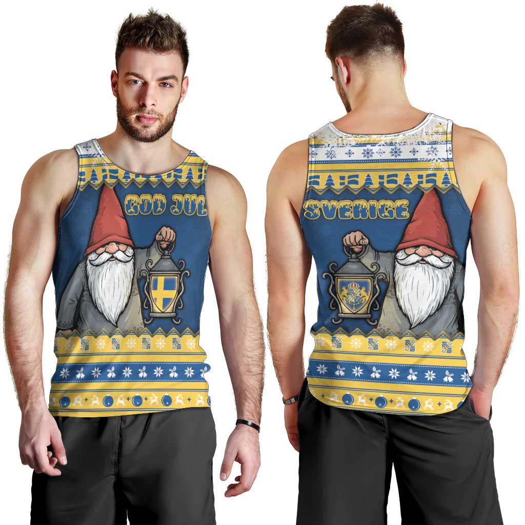 Sweden Christmas Men Tank Top Tomte God Jul - Wonder Print Shop