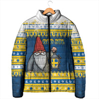 Sweden Christmas Padded Jacket Tomte God Jul - Wonder Print Shop