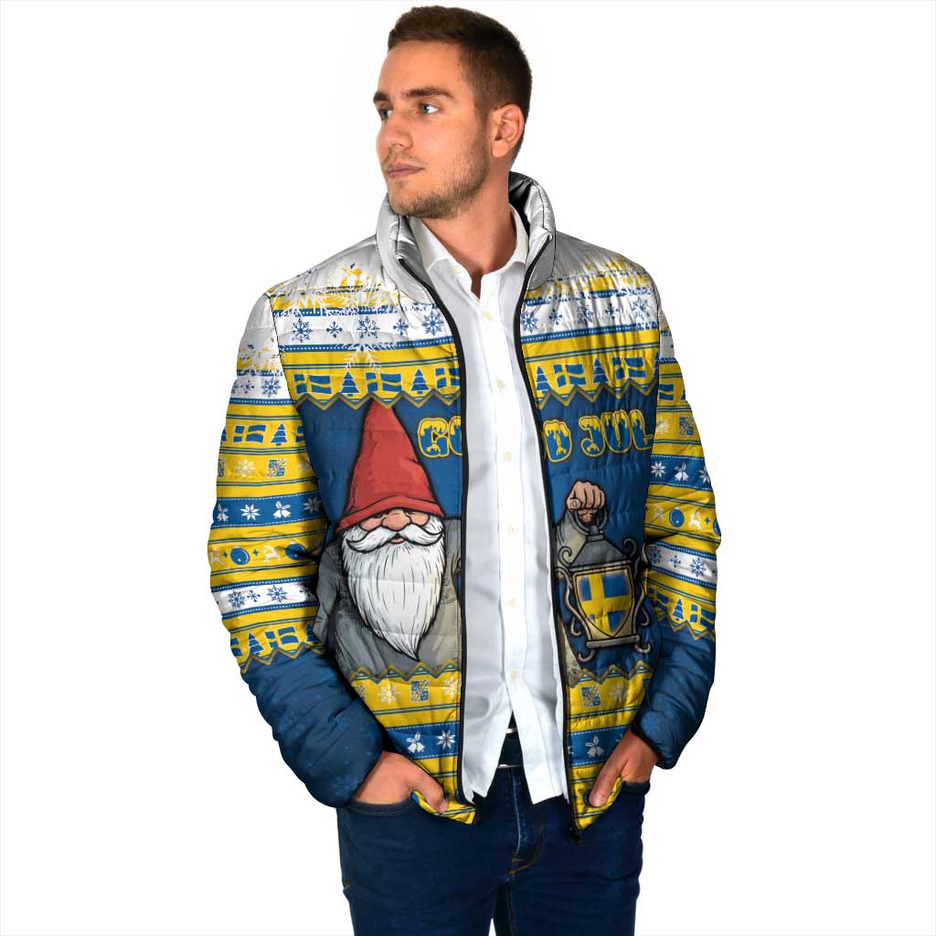 Sweden Christmas Padded Jacket Tomte God Jul - Wonder Print Shop