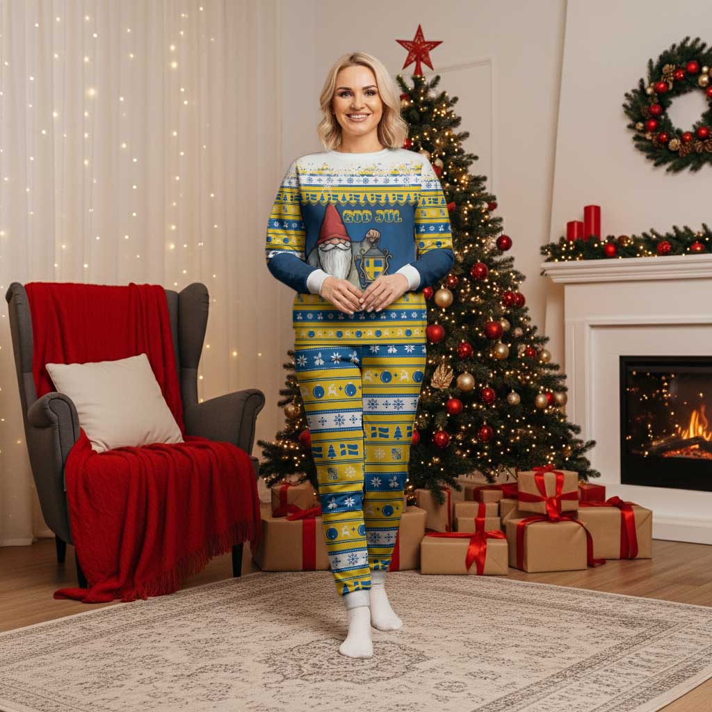 Sweden Christmas Pajama Set Tomte God Jul - Wonder Print Shop