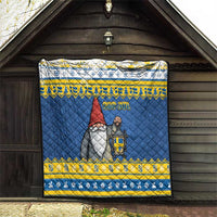 Sweden Christmas Quilt Tomte God Jul - Wonder Print Shop