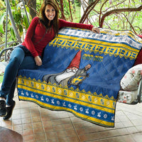 Sweden Christmas Quilt Tomte God Jul - Wonder Print Shop