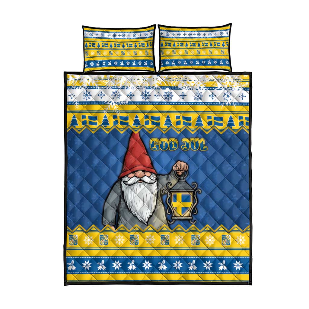 Sweden Christmas Quilt Bed Set Tomte God Jul - Wonder Print Shop