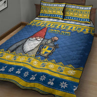 Sweden Christmas Quilt Bed Set Tomte God Jul - Wonder Print Shop