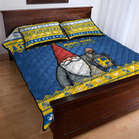 Sweden Christmas Quilt Bed Set Tomte God Jul - Wonder Print Shop