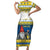 Sweden Christmas Short Sleeve Bodycon Dress Tomte God Jul - Wonder Print Shop