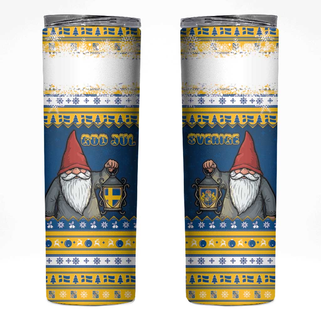 Sweden Christmas Skinny Tumbler Tomte God Jul - Wonder Print Shop