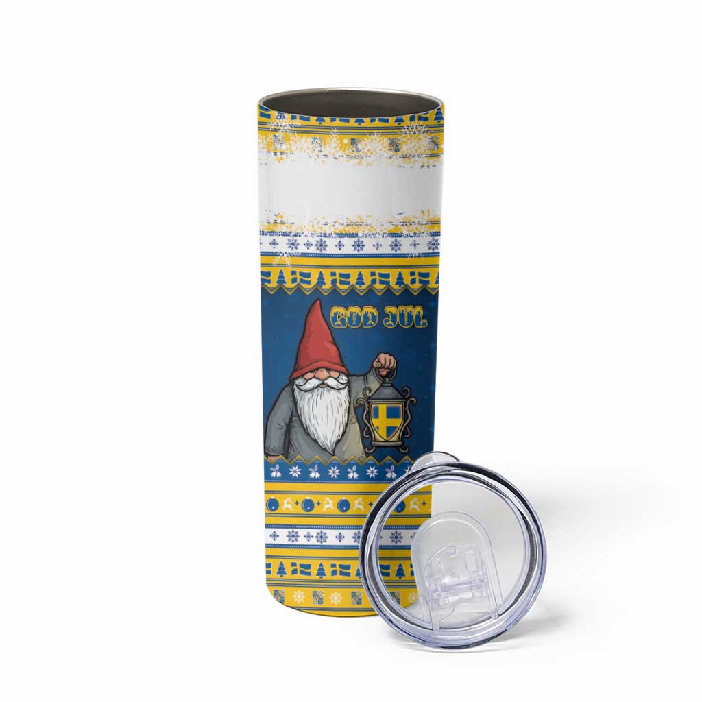 Sweden Christmas Skinny Tumbler Tomte God Jul - Wonder Print Shop